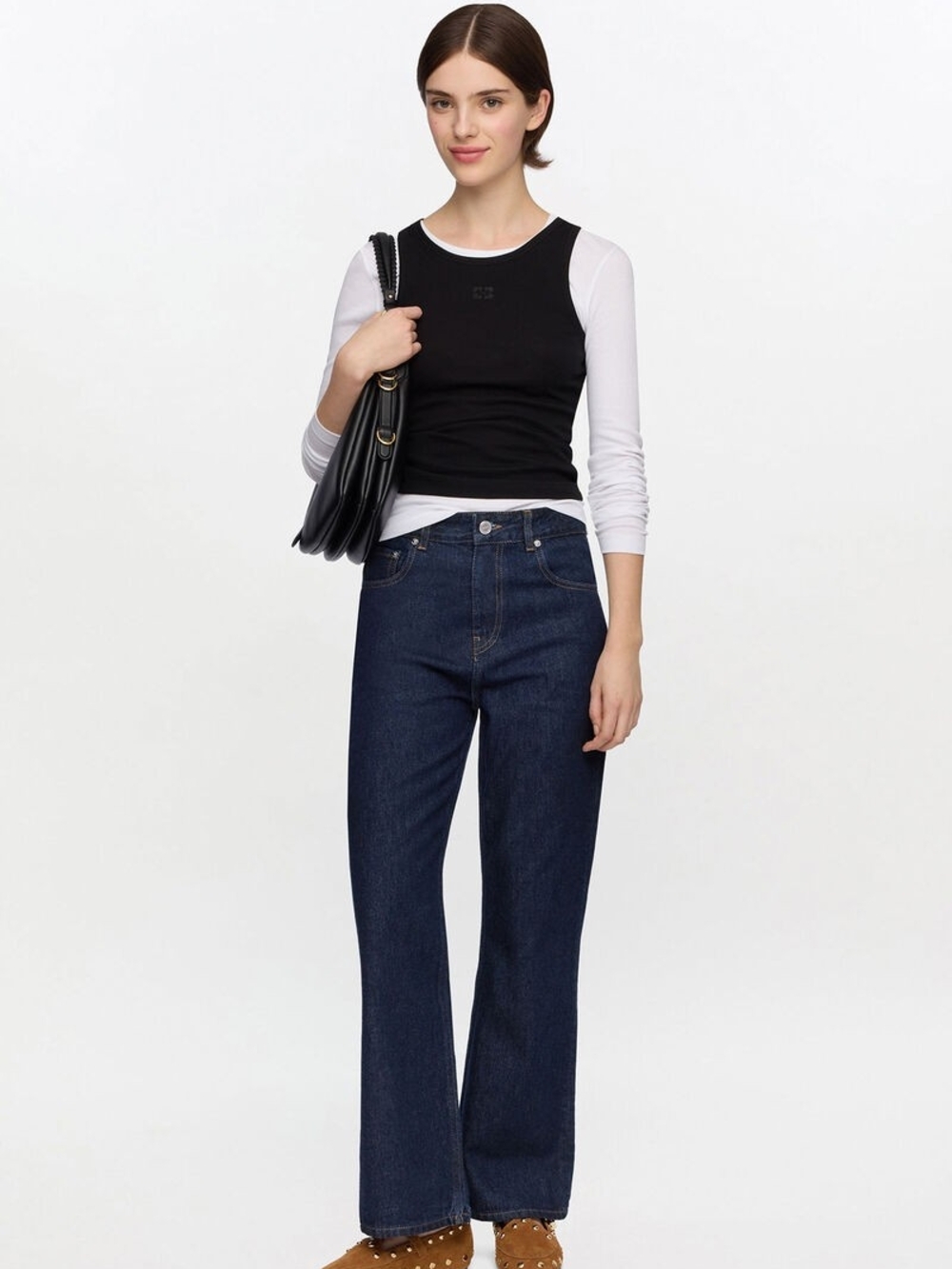 GANNI Betzy Slim Flare Fit High-Rise Full Length Sz 30